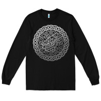 Black ireland celtic knotwork design ornament wolf original celtic pullover Long Sleeve Tee - linhVisuals