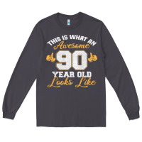 Smoke 90th birthday novelty gift awesome 90 year old t shirt Long Sleeve Tee - linhVisuals