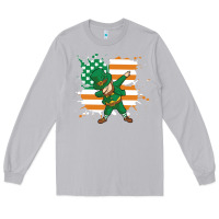 Moon Dust dabbing leprechaun irish american flag Long Sleeve Tee - linhVisuals