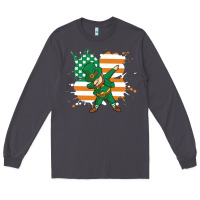 Smoke dabbing leprechaun irish american flag Long Sleeve Tee - linhVisuals