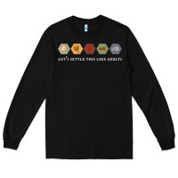 Black let's settle this like adults board game night shirt Long Sleeve Tee - linhVisuals
