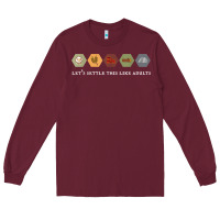 Burgundy let's settle this like adults board game night shirt Long Sleeve Tee - linhVisuals