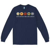 Navy let's settle this like adults board game night shirt Long Sleeve Tee - linhVisuals
