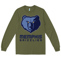 Army Green suitable-memphis-grizzlies-worn Long Sleeve Tee - linhVisuals