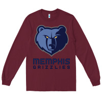 Burgundy suitable-memphis-grizzlies-worn Long Sleeve Tee - linhVisuals