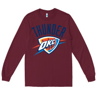 Burgundy suitable-oklahoma-city-thunder-worn Long Sleeve Tee - linhVisuals