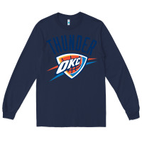 Navy suitable-oklahoma-city-thunder-worn Long Sleeve Tee - linhVisuals