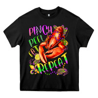 Black pinch peel eat repeat mardi gras olivia Heavy Core Tee - OliviaCreatesArt