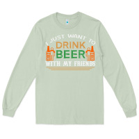 Matcha i just want to drink with my friends Long Sleeve Tee - linhVisuals