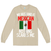 Mushroom my husband is mexican nothing scares me funny husband zip hoodie Long Sleeve Tee - linhVisuals
