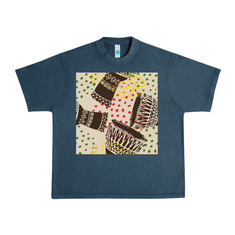 African Drum Seamless Pattern Urban Heavy Tee by BundleAndBundleShop | Teevron