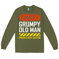 Army Green funny danger grumpy old man sarcastic saying, retirement t shirt Long Sleeve Tee - linhVisuals