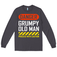Smoke funny danger grumpy old man sarcastic saying, retirement t shirt Long Sleeve Tee - linhVisuals