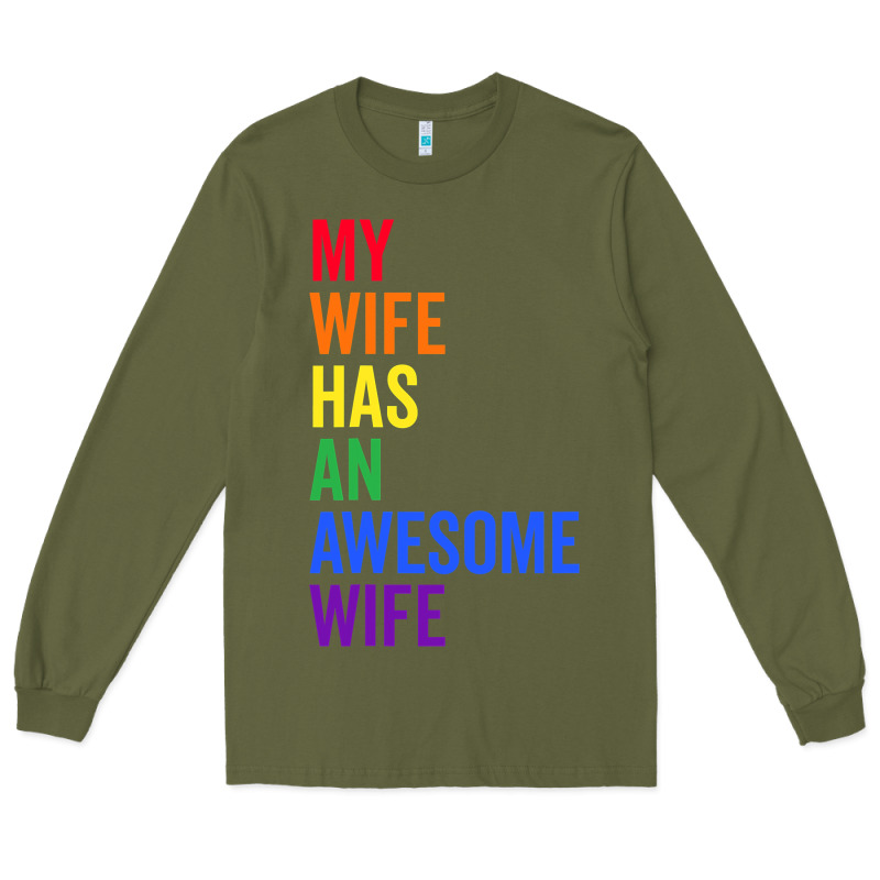 My Wife Has An Awesome Wife Funny Lesbian Wedding Gift T Shirt Long Sleeve Tee by linhVisuals | Teevron