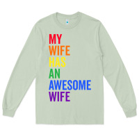 Matcha my wife has an awesome wife funny lesbian wedding gift t shirt Long Sleeve Tee - linhVisuals