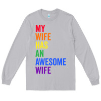 Moon Dust my wife has an awesome wife funny lesbian wedding gift t shirt Long Sleeve Tee - linhVisuals