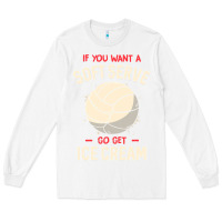 White funny volleyball if you want a soft serve volleyball t shirt Long Sleeve Tee - linhVisuals