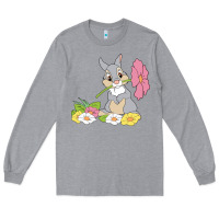 Heather Grey thumper Long Sleeve Tee - linhVisuals