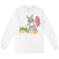 White thumper Long Sleeve Tee - linhVisuals