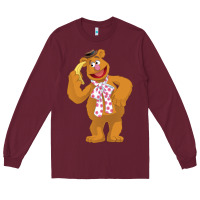 Burgundy gonzo fozzie Long Sleeve Tee - linhVisuals