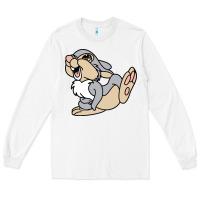 White thumper Long Sleeve Tee - linhVisuals