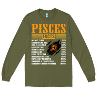 Army Green pisces facts t shirt pisces birthday gifts Long Sleeve Tee - linhVisuals