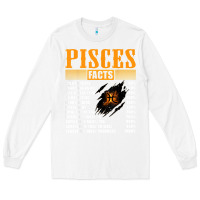 White pisces facts t shirt pisces birthday gifts Long Sleeve Tee - linhVisuals
