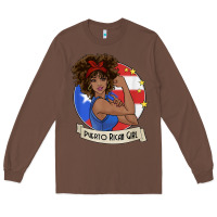 Chestnut puerto rican girl strong t shirt puerto rico pride boricua Long Sleeve Tee - linhVisuals