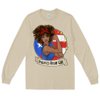 Mushroom puerto rican girl strong t shirt puerto rico pride boricua Long Sleeve Tee - linhVisuals