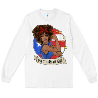 White puerto rican girl strong t shirt puerto rico pride boricua Long Sleeve Tee - linhVisuals