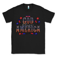 Black 4 july god bless america western Classic Tee - CowCowDesign