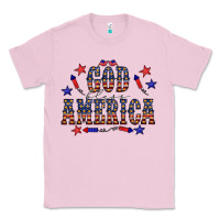 Bubblegum Pink 4 july god bless america western Classic Tee - CowCowDesign