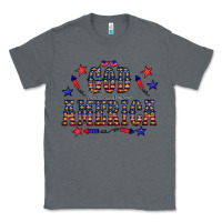 Charcoal Heather 4 july god bless america western Classic Tee - CowCowDesign