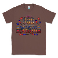 Chestnut 4 july god bless america western Classic Tee - CowCowDesign