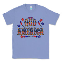 Colony Blue 4 july god bless america western Classic Tee - CowCowDesign