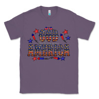 Lavender 4 july god bless america western Classic Tee - CowCowDesign
