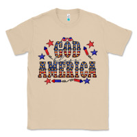 Mushroom 4 july god bless america western Classic Tee - CowCowDesign