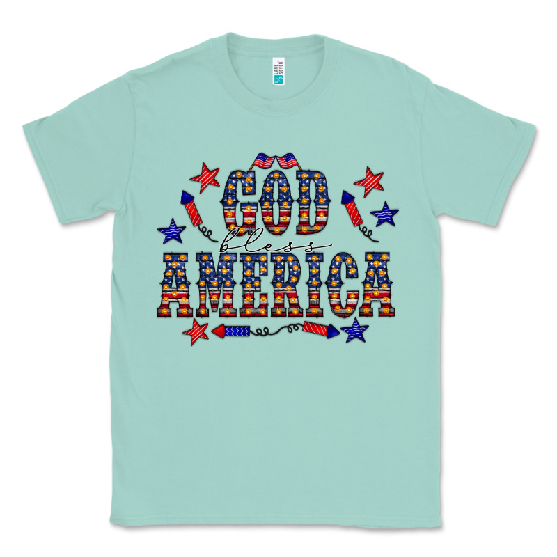 4 July God Bless America Western Classic Tee by CowCowDesign | Teevron