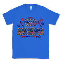 True Royal 4 july god bless america western Classic Tee - CowCowDesign