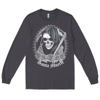 Smoke santa muerte female deity mexican satanic dead sugar skull tank top Long Sleeve Tee - linhVisuals