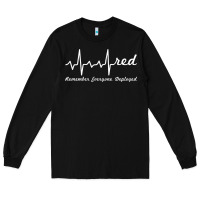 Black red friday military remember everyone deployed heartbeat t shirt Long Sleeve Tee - linhVisuals