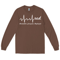 Chestnut red friday military remember everyone deployed heartbeat t shirt Long Sleeve Tee - linhVisuals
