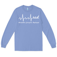 Colony Blue red friday military remember everyone deployed heartbeat t shirt Long Sleeve Tee - linhVisuals