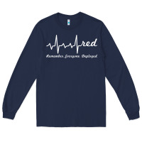 Navy red friday military remember everyone deployed heartbeat t shirt Long Sleeve Tee - linhVisuals