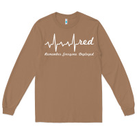 Toasted Coconut red friday military remember everyone deployed heartbeat t shirt Long Sleeve Tee - linhVisuals