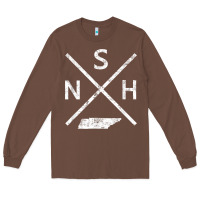Chestnut vintage nashville retro nsh cross t shirt Long Sleeve Tee - linhVisuals