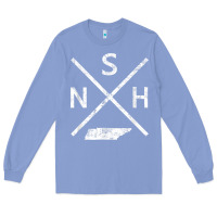 Colony Blue vintage nashville retro nsh cross t shirt Long Sleeve Tee - linhVisuals