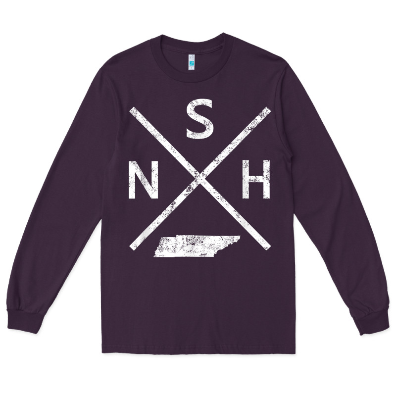 Vintage Nashville Retro Nsh Cross T Shirt Long Sleeve Tee by linhVisuals | Teevron