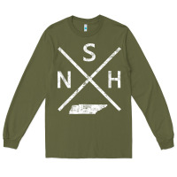 Army Green vintage nashville retro nsh cross t shirt Long Sleeve Tee - linhVisuals