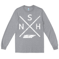 Heather Grey vintage nashville retro nsh cross t shirt Long Sleeve Tee - linhVisuals